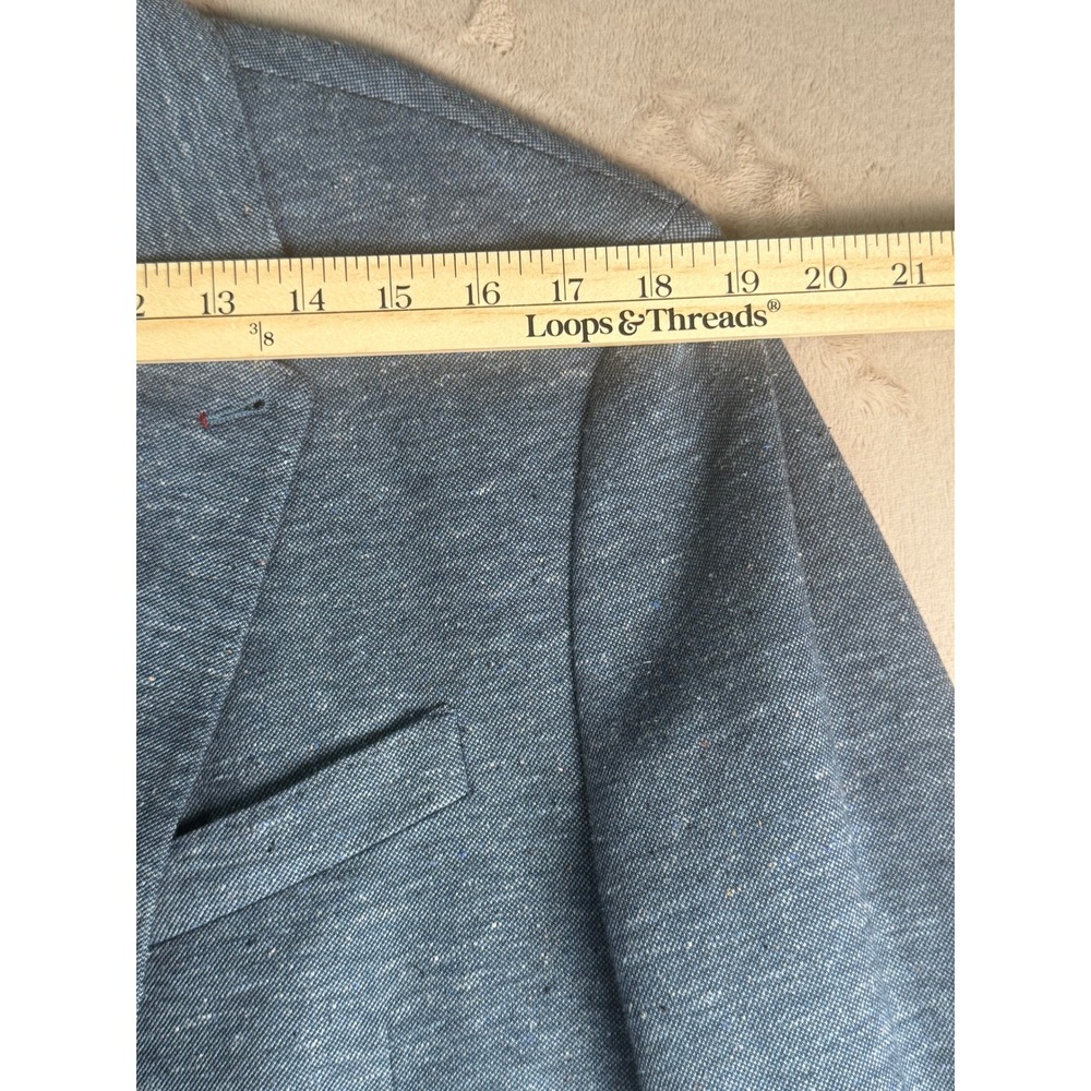 Bugatchi Blazer Mens Medium Blue NWOT Knit Unstructured 40R Sport Coat Jacket - Picture 3 of 13